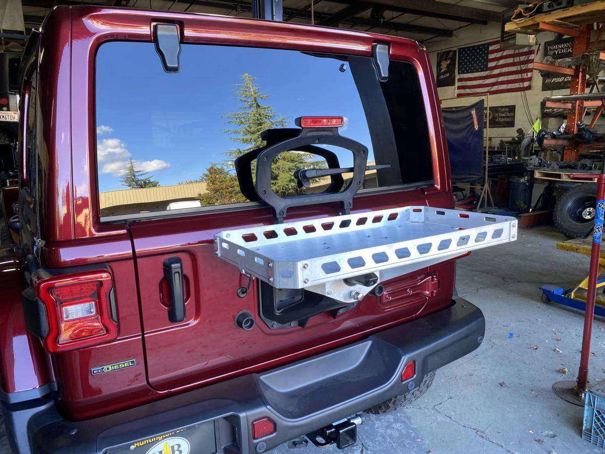 2007-2018 Jeep JK & 2018+ Jeep JL Spare Tire Ice Chest Rack