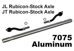 WFO Concepts - WFO Heavy Duty 2” 7075 Aluminum Tie Rod for Jeep JL/JT with Stock Front Axles