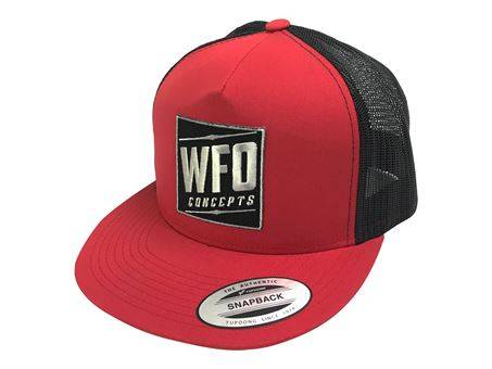 WFO Concepts - Flat Bill Trucker Hat, RED