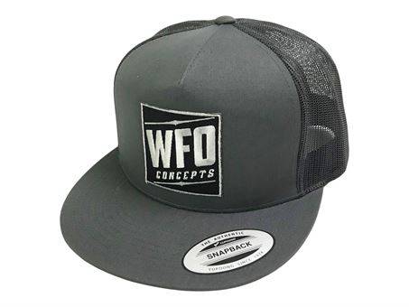 WFO Concepts - Flat Bill Trucker Hat, CHARCOAL