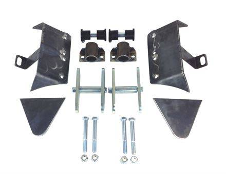 WFO Concepts - Chevy 88-98, Shackle Hanger Mount, Inside Frame, Rear of Front Axle w/ 5" Shackles