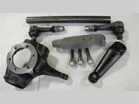 WFO Concepts - 10 Bolt Dana 44 Cross-Over Steering Kit, Fullsize, Straight Draglink With MOOG Ball Joints and Spindle Studs/Nuts Installed