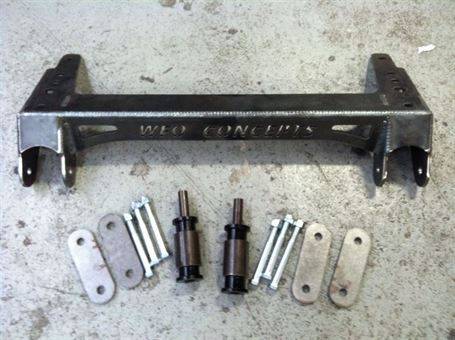 WFO Concepts - Jeep CJ Shackle Reversal Kits 4" Shackles Without Steering Box Mount