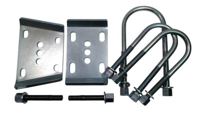 WFO Concepts - Front U-Bolt Kit With Spring Plates and Studs, Dodge Dana 60