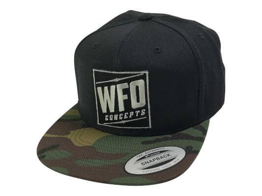WFO Concepts - WFO Camo Hat - Camo on Bill, Black on Top