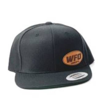 WFO Concepts - Leather Oval Snapback, Black