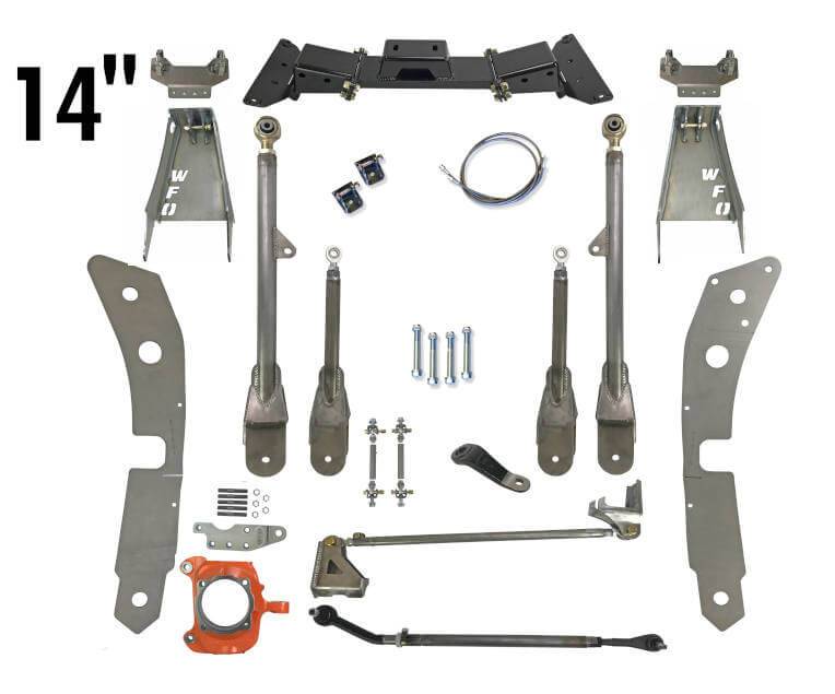 WFO Concepts - 11-19 WFO GM HD 14" SAS Kit using Ford Super Duty Axle (Radius Arm)