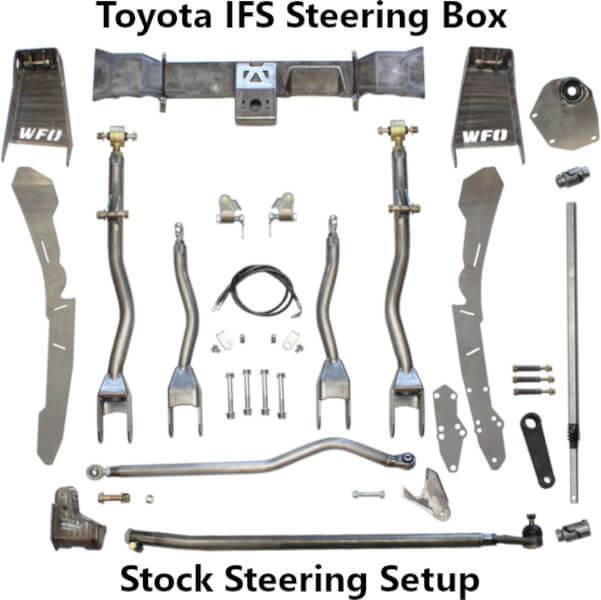 WFO Concepts - WFO 2005-2015 Toyota Tacoma SAS Kit Using 2005-2020 Ford Super Duty Axle With Toyota IFS Steering Box and Stock Steering Setup