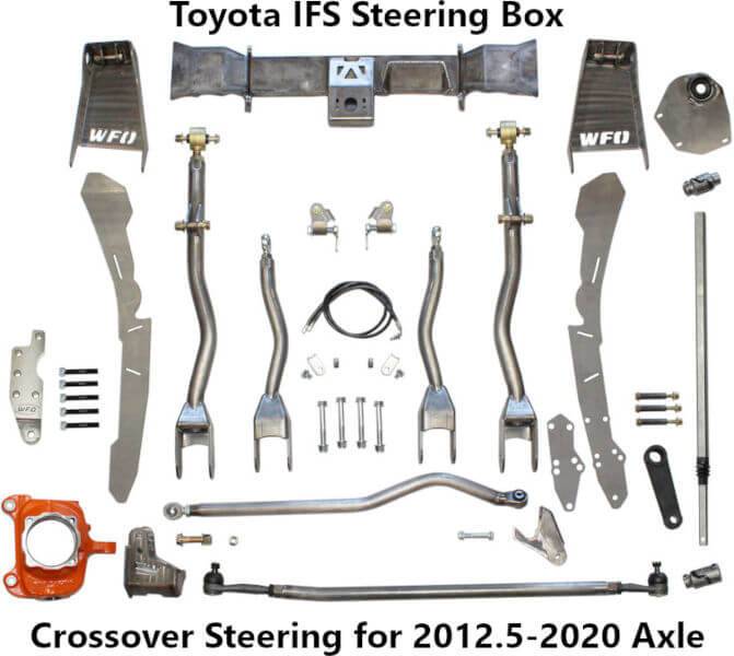 WFO Concepts - WFO 2005-2015 Toyota Tacoma SAS Kit Using 2012.5-2020 Ford Super Duty Axle With Toyota IFS Steering Box and Crossover Steering Setup