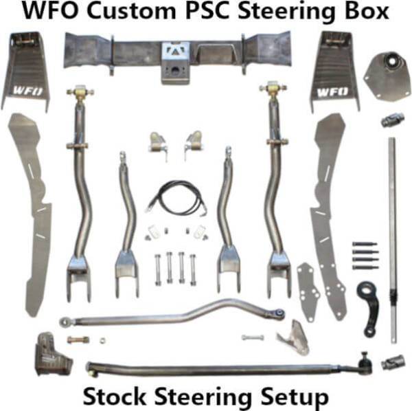 WFO 2005-2015 Toyota Tacoma SAS Kit Using 2005-2020 Ford Super Duty Axle With PSC Steering Box and Stock Steering Setup