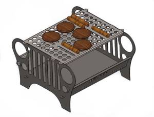 WFO Concepts - WFO Jeep Grill BBQ/Fire Pit with Carrying Bag - Image 2