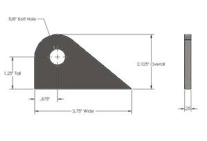 WFO Concepts - Triangle Tab with 5/8" Hole - Image 2