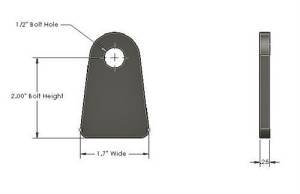 WFO Concepts - Shock Tab, Flat 2" tall - Image 2