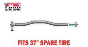 WFO Concepts - WFO 2019+ Jeep JT Gladiator - Rear Track Bar (Fits 37” Spare Tire) - Image 1