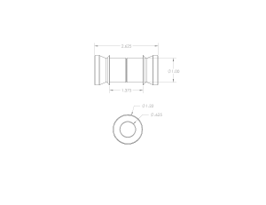 WFO Concepts - 1" to 5/8" Stainless Steel High Misalignment Spacer - Image 2