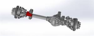 WFO Concepts - Track Bar Bracket - Axle FSD (3.75" Tube) - 2.25" Tall, 1.28" Wide, 3/4" Bolt Hole - Image 2