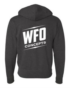 WFO Concepts - Ladies Zip Up Charcoal Heather Sweatshirt, Small - Image 2