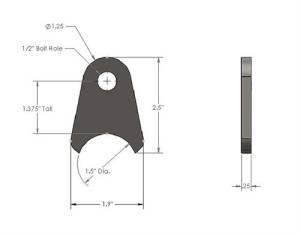 WFO Concepts - Eight Shock Tabs for 1.5" Tube - Image 2
