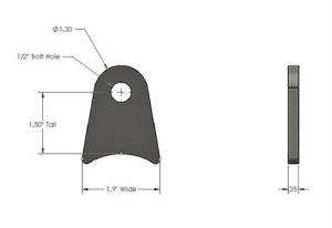 WFO Concepts - Eight Shock Tabs for Axle Tubes - Image 2