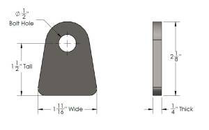 WFO Concepts - Shock Tab, 1.5" Tall Flat Bottom - Image 2