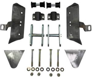 WFO Concepts - Chevy 88-98, ANGLED Shackle Hanger Mount, Inside Frame, Rear of Front Axle w/ 5" Shackles - Image 1