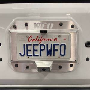 WFO Concepts - 2018+ Jeep JL Aluminum License Plate Mount/Spare Tire Delete With Lights - Image 1