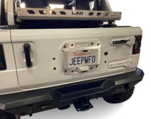 WFO Concepts - 2018+ Jeep JL Aluminum License Plate Mount/Spare Tire Delete With Lights - Image 2