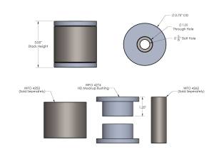 WFO Concepts - HD Aluminum Set Up Bushing, 1" ID Hole, Pair - Image 2