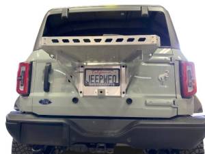 WFO Concepts - 2021+ Ford Bronco Tailgate Ice Chest Rack With License Plate Mount - Image 2