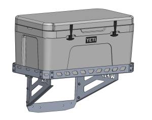 WFO Concepts - 2018+ Jeep JL Tailgate Ice Chest Rack - Black - Image 3
