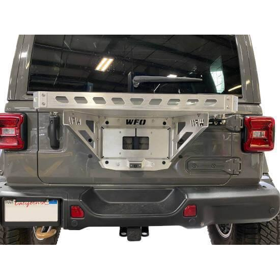 2018+ Jeep JL Tailgate Ice Chest Rack With License Plate Mount